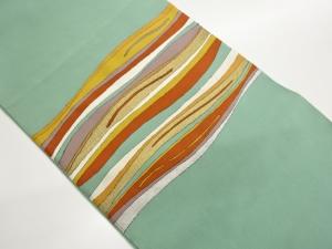 綴れ曲線模様織出し名古屋帯